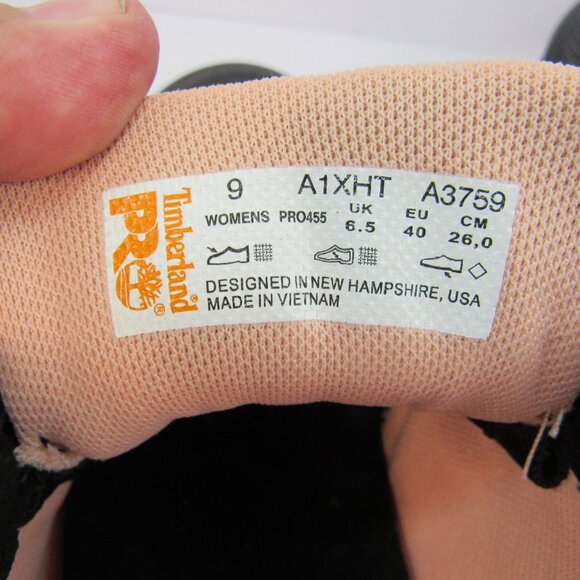 Timberland Pro Anti-Fatigue Technology Steel Toe Women's Black & Peach Size 9 - Picture 8 of 9